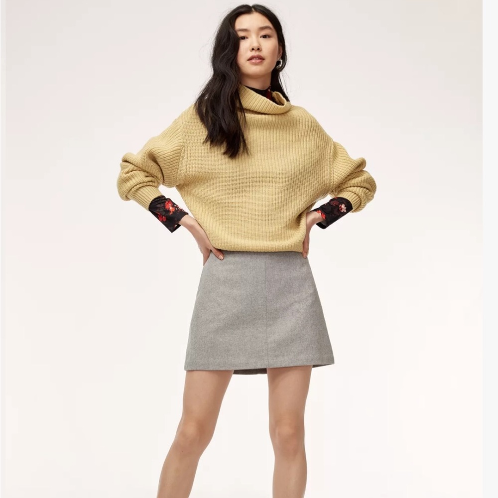 Aritzia Gray Mini Skirt